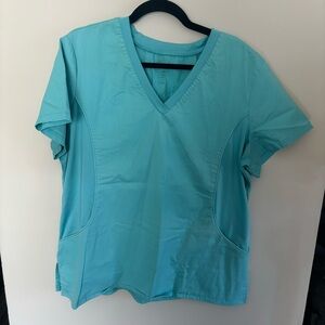 Allure White Cross scrub top